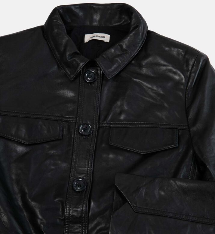 Liam Leather Fitted-cut Jacket Liam Leather Fitted-cut Jacket