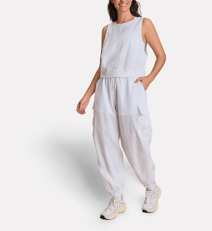 LIVE! Pure Linen Tank Top, Model View