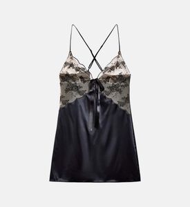 قميص ساتان ودانتيل