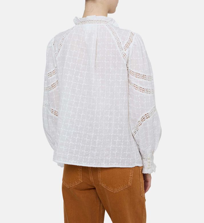 Brona Button-down Embroidered Blouse