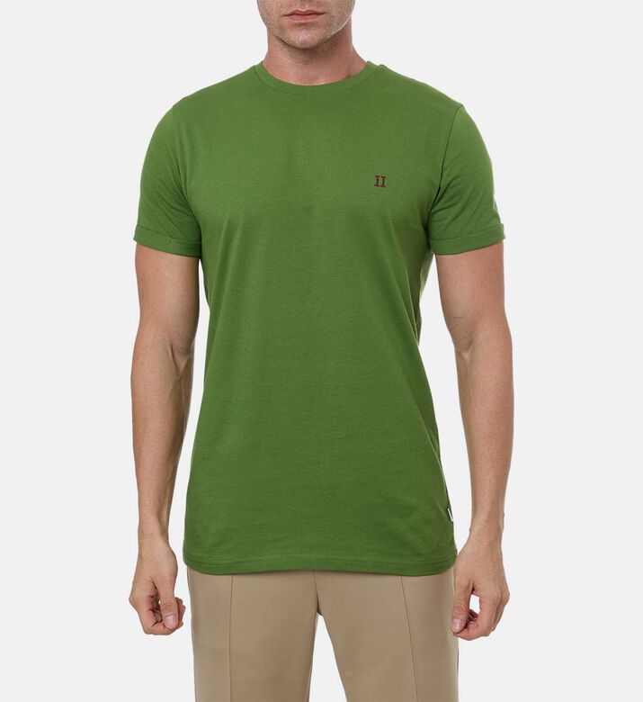 Les Deux Norregaard Short-sleeve Contrast T-shirt, Lime, M, Model View