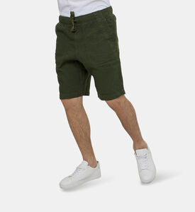 Pixel Woven Linen Bermuda Shorts Pixel Woven Linen Bermuda Shorts
