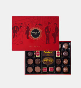 علبة شوكولاته حمراء من 22 قطعة
