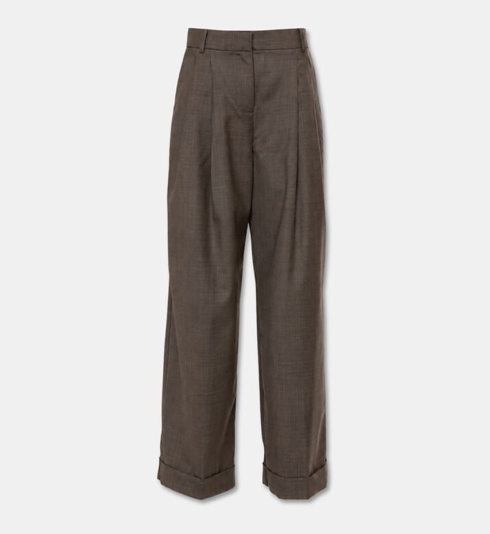 Ganni Wool-blend Cuffed Trousers, Packshot View