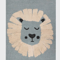 Dyed Cotton Chenille Lion-print Rug