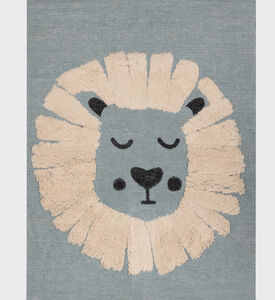 Dyed Cotton Chenille Lion-print Rug