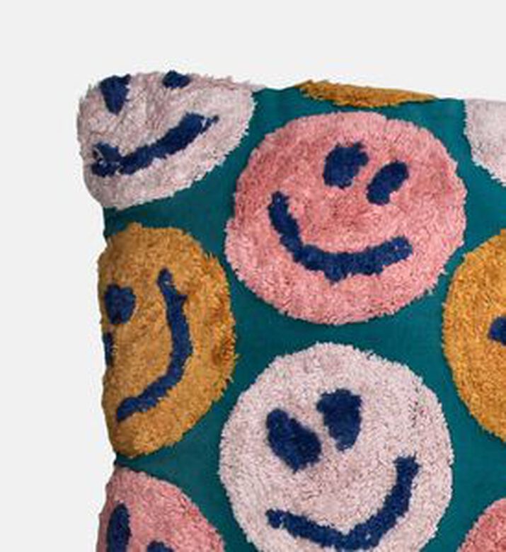 Kersten Smiley Cotton Cushion, Packshot View Kersten Smiley Cotton Cushion, Packshot View