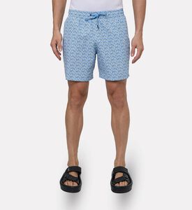 Hackett London Crystalline Abstract-print Regular-fit Shorts, Model View