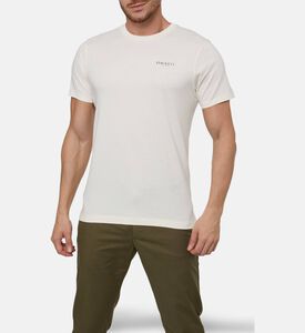Hackett London Heritage Logo-print Short-sleeve T-shirt, Off-white, S, Model View