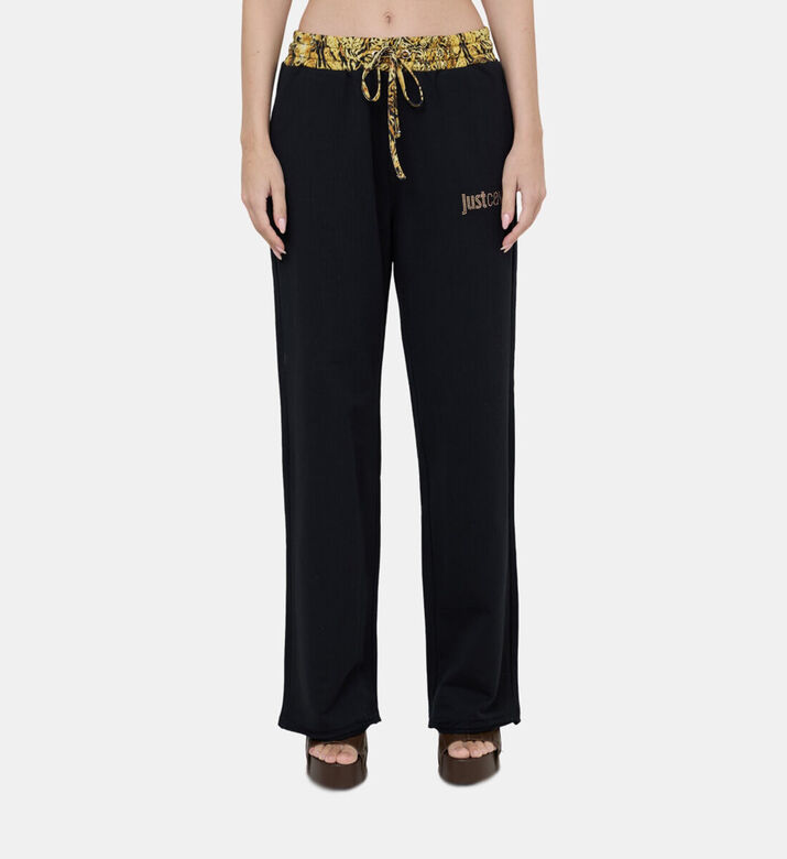 Just Cavalli Rhinestone Embellished Fleece Trousers, Model View