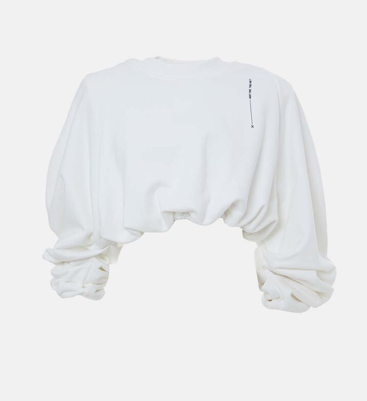 Graphic-print Cropped Sweatshirt