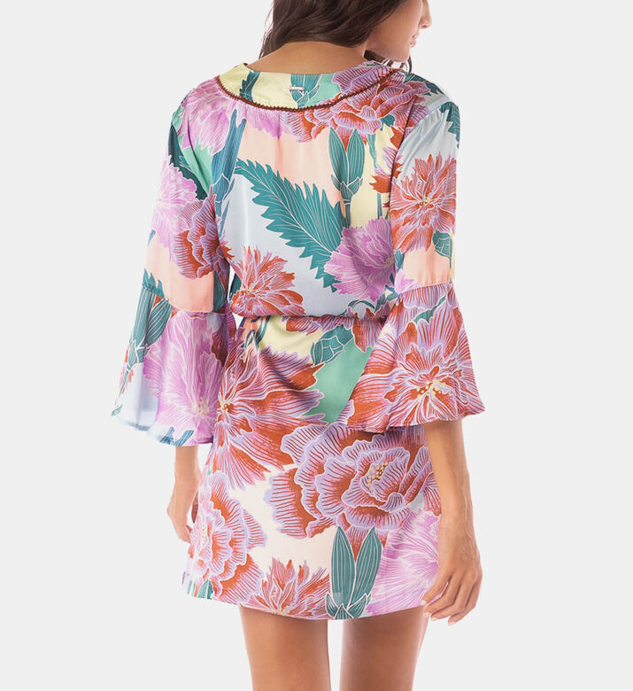 All-over Flower-print Kaftan