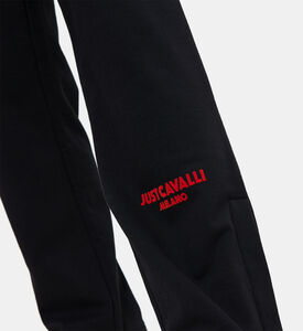 Cotton Contrasted Leg Logo Pants