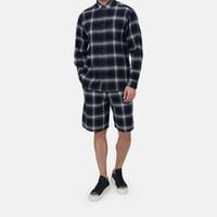 Plaid Pattern Elastic Waistband Shorts