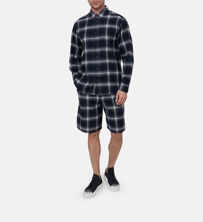 Plaid Pattern Elastic Waistband Shorts