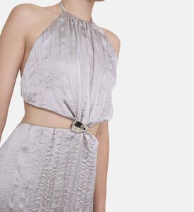 Halter Neck Side Cut-out Maxi Dress