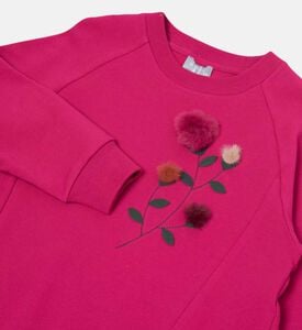 Kids Floral-applique Cotton Dress Kids Floral-applique Cotton Dress
