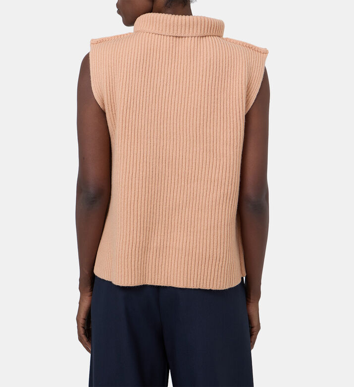 Sleeveless Ribbed Knit Top