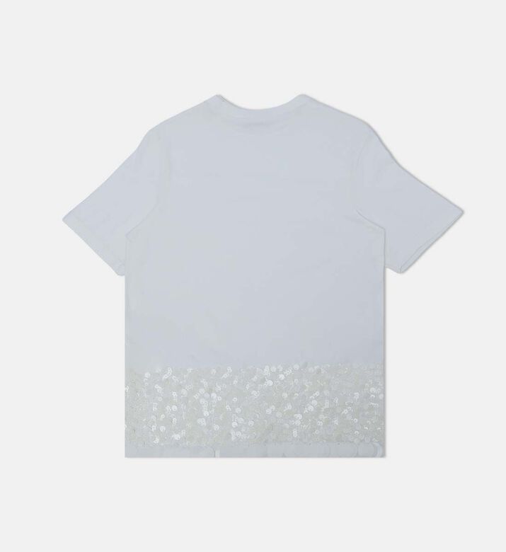 Sequin-embellished T-shirt