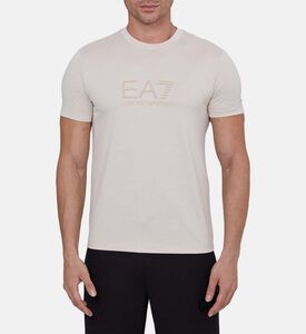 تيشيرت قصير الأكمام بتطريز شعار