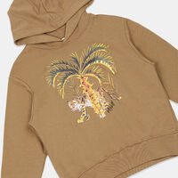 Cotton Tiger-print Hooded Sweatshirt