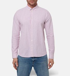 Les Deux Stripe-print Button Closure Shirt, Pink, Xl, Model View
