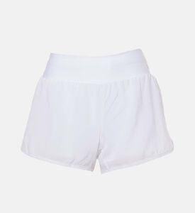 LIVE! Gathered Waist Flared Shorts, White, S, Packshot View