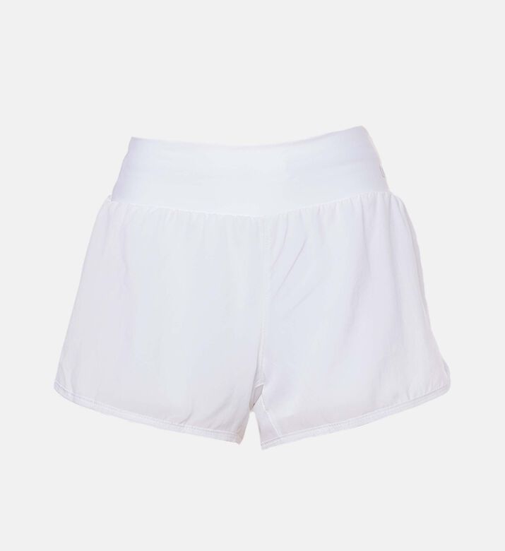 LIVE! Gathered Waist Flared Shorts, White, S, Packshot View