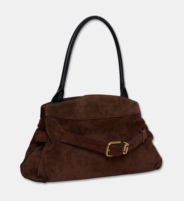 Marc Jacobs Suede Top Handle Satchel Bag, Dark-brown, Packshot View