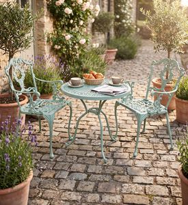 Home Deco and More Bistro Dining Table With 2 Chairs Green, Packshot View