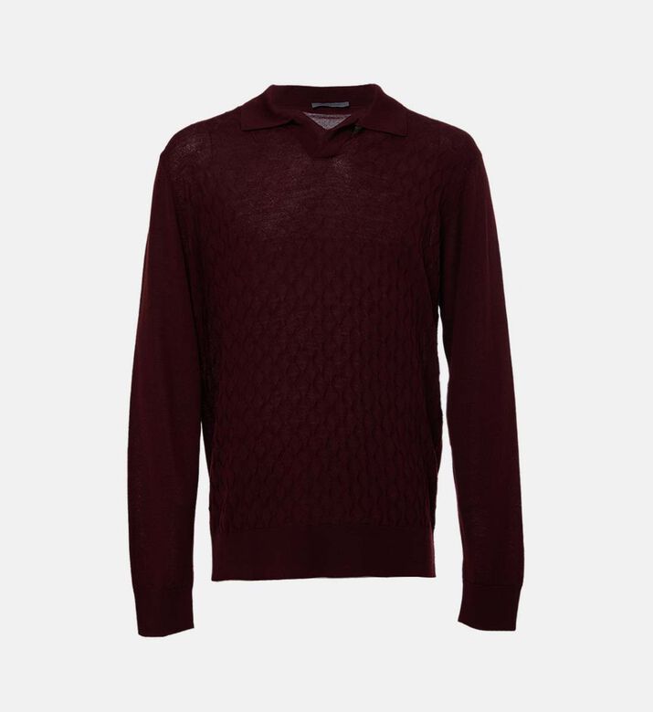 Corneliani Polo Knitted, Dark-red, 54, Packshot View
