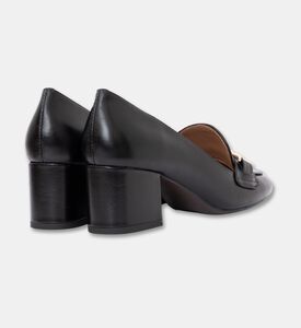 Lola Cruiz Creased Leather Med Heel Pumps, Black, Eu-41, Packshot View