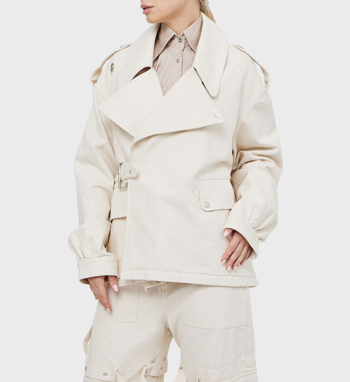 Cotton Cropped Trench Coat Cotton Cropped Trench Coat