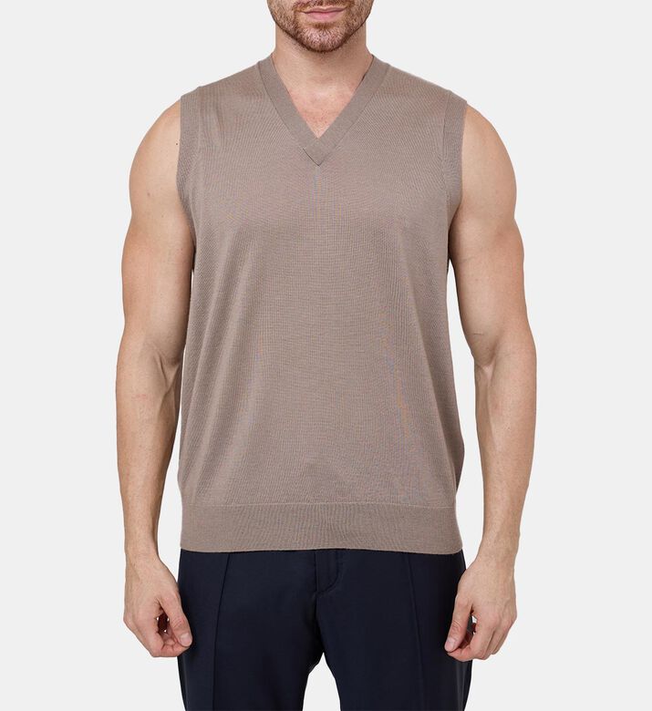 Merino Wool Sleeveless Sweater