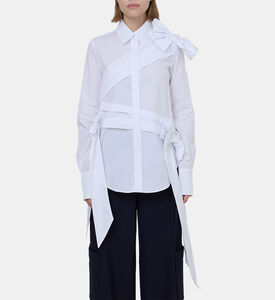 Drape Bow-applique Shirt