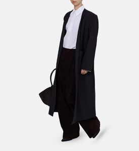 Long-sleeve V-neck Regular-fit Coat
