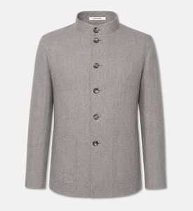 Tagliatore Long-sleeve Mandarin Collar Shirt Jacket, Packshot View