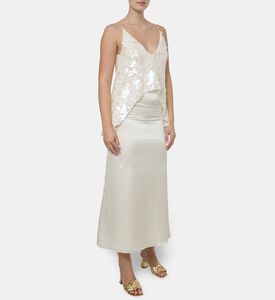 Baobab Sequin V-neck Scarf Maxi Dress, Model View