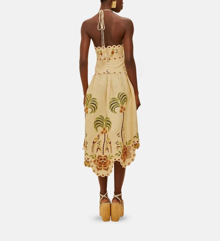 Delicate Forest Richelieu Floral-embroidery Midi Dress Delicate Forest Richelieu Floral-embroidery Midi Dress