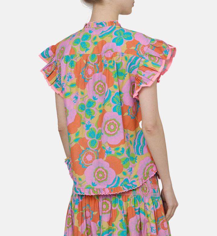 تيشيرت بطبعة أزهار على كاملها