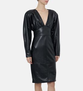 Ronny Kobo Faux-leather Knee-length Dress, Model View