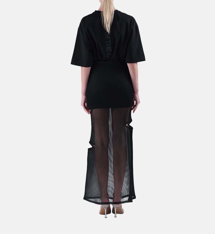 Cut Out Mesh Maxi Skirt Cut Out Mesh Maxi Skirt