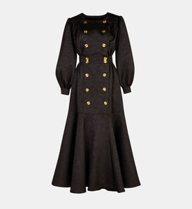 Puffy Sleeves Flared Midi Dress Puffy Sleeves Flared Midi Dress