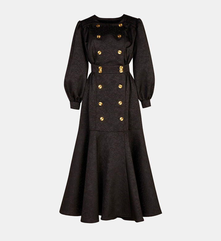 Puffy Sleeves Flared Midi Dress Puffy Sleeves Flared Midi Dress