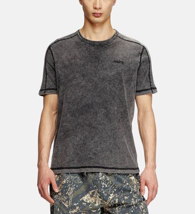 T-adjind Denim-like Marble Wash T-shirt