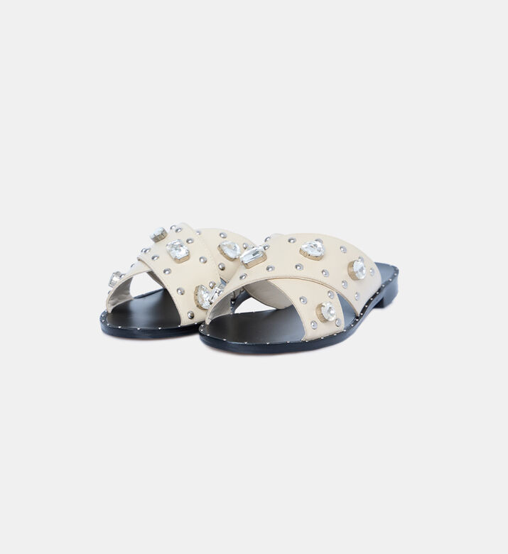 Rhinestones Edgy Slide Sandals