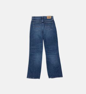 High-waisted Straight-leg Denim Pants