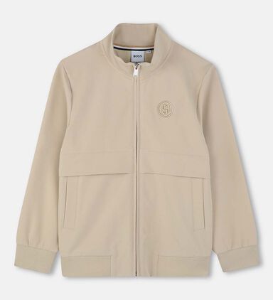 Zip-up Embroidered Logo Bomber Jacket