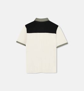 Contrast Collar Pique Polo Shirt