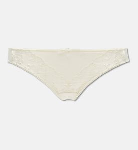 Chantelle Embroidered Mesh Briefs, Ivory, L, Packshot View